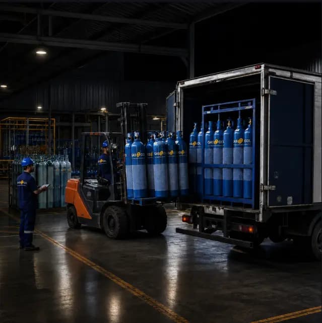 Distribución y entrega de gases industriales GASUNCOL